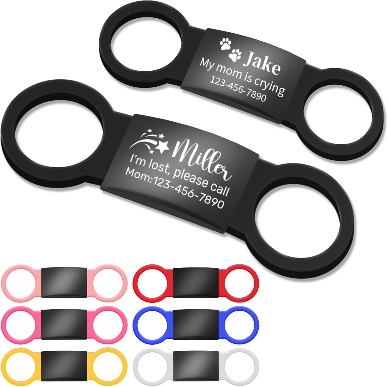 Placa identificativa silenciosa — foto real del tipo de producto