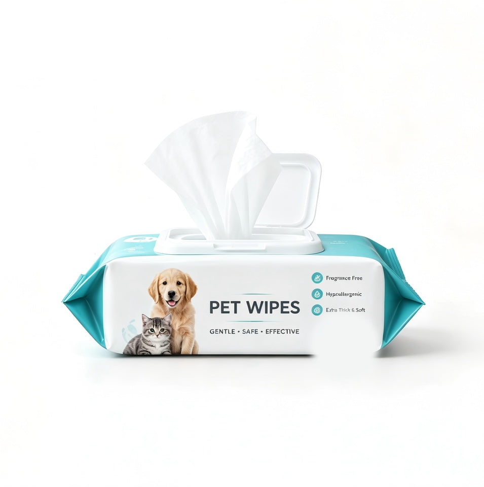 Toallitas húmedas para patas — foto real del tipo de producto